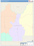 Roger Mills County, OK Digital Map Color Cast Style